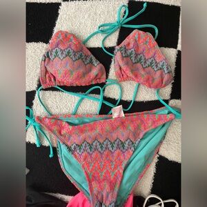 Xhilaration Multicolor Lace Bikini Set